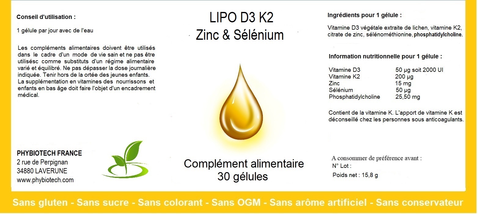 LIPO D3 K2 Zinc & Sélénium – Image 2