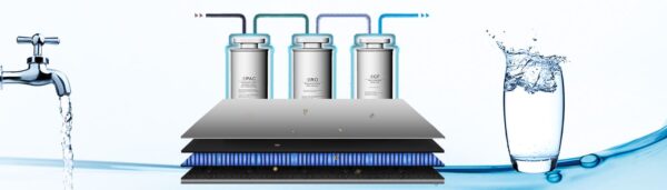 Lot de 3 filtres pour purificateur d\'eau hydrogénée sur évier